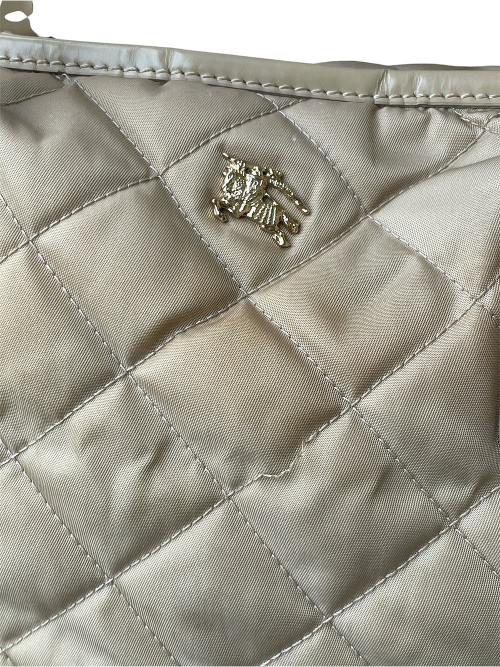 Vintage Quilted Tote Burberry Bag in Beige - Picture 2 of 13